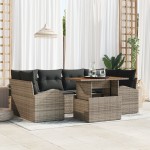vidaXL Set de canapele pentru grădină 7 pcs Gri 100 x 55 x 73 cm