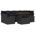 vidaXL Set de canapele pentru grădină 7 pcs Negru 100 x 55 x 73 cm vidaXL Set de canapele pentru grădină 7 pcs Negru 100 x 55 x 73 cm