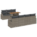 vidaXL Set de canapele pentru grădină 8 pcs Gri 100 x 55 x 73 cm