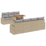vidaXL Set de canapele pentru grădină Manual 8 pcs bej și gri deschis