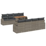 vidaXL Set de canapele pentru grădină 7 pcs Gri 100 x 55 x 73 cm