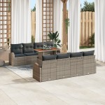 vidaXL Set de canapele pentru grădină 7 pcs Gri 100 x 55 x 73 cm