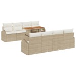 vidaXL Set de canapele pentru grădină cu pernă 7 pcs bej și crem vidaXL Set de canapele pentru grădină cu pernă 7 pcs bej și crem