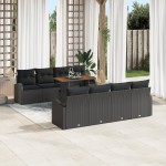 vidaXL Set de canapele pentru grădină 7 pcs Negru 100 x 55 x 73 cm vidaXL Set de canapele pentru grădină 7 pcs Negru 100 x 55 x 73 cm