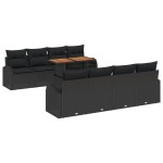 vidaXL Set de canapele pentru grădină 7 pcs Negru 100 x 55 x 73 cm vidaXL Set de canapele pentru grădină 7 pcs Negru 100 x 55 x 73 cm