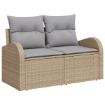 vidaXL Set de canapele pentru grădină Manual 9 pcs bej și gri deschis vidaXL Set de canapele pentru grădină Manual 9 pcs bej și gri deschis