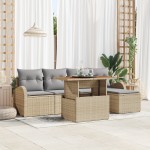 vidaXL Set de canapele pentru grădină 6 pcs bej și gri deschis