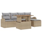 vidaXL Set de canapele pentru grădină 6 pcs bej și gri deschis