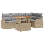 vidaXL Set de canapele pentru grădină Manual 6 pcs bej și gri deschis