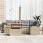 vidaXL Set de canapele pentru grădină Manual 6 pcs bej și gri deschis