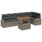 vidaXL Set de canapele pentru grădină 7 pcs Gri 100 x 55 x 73 cm