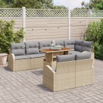 vidaXL Set de canapele pentru grădină 9 pcs bej și gri deschis
