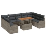 vidaXL Set de canapele pentru grădină 10 pcs Gri 100 x 55 x 73 cm vidaXL Set de canapele pentru grădină 10 pcs Gri 100 x 55 x 73 cm