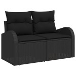 vidaXL Set de canapele pentru grădină 10 pcs Negru 100 x 55 x 73 cm vidaXL Set de canapele pentru grădină 10 pcs Negru 100 x 55 x 73 cm