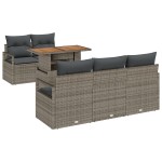 vidaXL Set de canapele pentru grădină 6 pcs Gri 100 x 55 x 73 cm