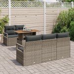 vidaXL Set de canapele pentru grădină 6 pcs Gri 100 x 55 x 73 cm