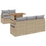 vidaXL Set de canapele pentru grădină Manual 6 pcs bej și gri deschis
