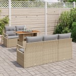 vidaXL Set de canapele pentru grădină Manual 6 pcs bej și gri deschis