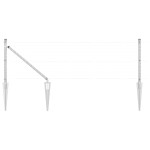 vidaXL Stâlpi de gard cu vârf, 52 buc., Ø32 mm, 100 cm. oțel zincat vidaXL Stâlpi de gard cu vârf, 52 buc., Ø32 mm, 100 cm. oțel zincat