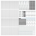vidaXL Stâlpi de gard cu vârf, 52 buc., Ø32 mm, 100 cm. oțel zincat vidaXL Stâlpi de gard cu vârf, 52 buc., Ø32 mm, 100 cm. oțel zincat