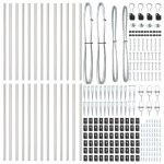vidaXL Stâlpi de gard cu vârf, 26 buc., Ø32 mm, 120 cm. oțel zincat