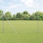 vidaXL Stâlpi de gard cu vârf, 26 buc., Ø32 mm, 170 cm. oțel zincat