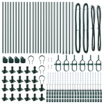 vidaXL Posturi de Gardă cu Plăci de Bază 26 pcs Ø32mm 50cm Oțel Galvanizat vidaXL Posturi de Gardă cu Plăci de Bază 26 pcs Ø32mm 50cm Oțel Galvanizat