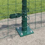 vidaXL Posturi de gard cu plăci de bază 52 buc Ø32mm 50cm Oțel galvanizat vidaXL Posturi de gard cu plăci de bază 52 buc Ø32mm 50cm Oțel galvanizat