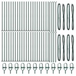 vidaXL Posturi de gard cu plăci de bază 52 buc Ø32mm 70cm Oțel galvanizat vidaXL Posturi de gard cu plăci de bază 52 buc Ø32mm 70cm Oțel galvanizat