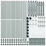 vidaXL Posturi de gard cu plăci de bază 52 buc Ø32mm 70cm Oțel galvanizat vidaXL Posturi de gard cu plăci de bază 52 buc Ø32mm 70cm Oțel galvanizat
