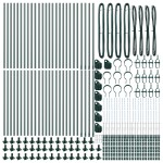 vidaXL poste de gard cu plăci de bază 52 buc Ø32mm 90cm oțel galvanizat vidaXL poste de gard cu plăci de bază 52 buc Ø32mm 90cm oțel galvanizat