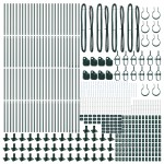 vidaXL Stâlpi de gard cu plăci de bază 52 pcs Ø32mm 78,5cm Oțel galvanizat vidaXL Stâlpi de gard cu plăci de bază 52 pcs Ø32mm 78,5cm Oțel galvanizat