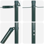 Posturi de Împrejmuire vidaXL Set de 104 Verde Oțel vopsit Posturi de Împrejmuire vidaXL Set de 104 Verde Oțel vopsit