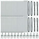 vidaXL Posturi de gard cu plăci de bază 52 buc Ø32mm 88,5cm oțel galvanizat vidaXL Posturi de gard cu plăci de bază 52 buc Ø32mm 88,5cm oțel galvanizat