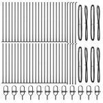 vidaXL Posturi de gard cu plăci de bază 52 pcs Ø32mm 70cm Oțel galvanizat vidaXL Posturi de gard cu plăci de bază 52 pcs Ø32mm 70cm Oțel galvanizat