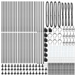 vidaXL Posturi de gard cu plăci de bază 52 pcs Ø32mm 70cm Oțel galvanizat vidaXL Posturi de gard cu plăci de bază 52 pcs Ø32mm 70cm Oțel galvanizat
