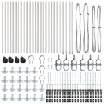 vidaXL Posts pentru gard cu plăci de bază 26 buc Ø32mm 50cm din oțel galvanizat vidaXL Posts pentru gard cu plăci de bază 26 buc Ø32mm 50cm din oțel galvanizat