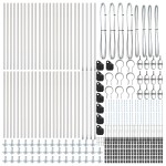 vidaXL Posturi de gard cu plăci de bază 52 buc Ø32mm 70cm Oțel galvanizat vidaXL Posturi de gard cu plăci de bază 52 buc Ø32mm 70cm Oțel galvanizat
