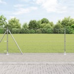 vidaXL Posturi de gard cu plăci de bază 26 buc Ø32mm 110cm Oțel galvanizat vidaXL Posturi de gard cu plăci de bază 26 buc Ø32mm 110cm Oțel galvanizat