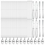 vidaXL Stâlpi de gard cu plăci de bază 52 buc Ø32mm 78,5cm Oțel galvanizat