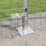 vidaXL Piese de gard cu plăci de bază 52 buc Ø32mm 83,5cm Oțel galvanizat vidaXL Piese de gard cu plăci de bază 52 buc Ø32mm 83,5cm Oțel galvanizat