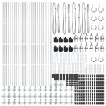 vidaXL Piese de gard cu plăci de bază 52 buc Ø32mm 83,5cm Oțel galvanizat vidaXL Piese de gard cu plăci de bază 52 buc Ø32mm 83,5cm Oțel galvanizat