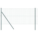 vidaXL Gard Euro cu 7 Stâlpi 1.2x10 m Oțel Galvanizat Verde
