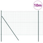 vidaXL Îngrădire cu stâlpi Verde 1.6 x 10 m Oțel vidaXL Îngrădire cu stâlpi Verde 1.6 x 10 m Oțel