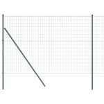 vidaXL Gard cu Stâlp Verde 1,5 x 10 m Oțel și PVC