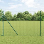 vidaXL Gard Euro cu 7 stâlpi 1.6x10 m Oțel galvanizat Verde vidaXL Gard Euro cu 7 stâlpi 1.6x10 m Oțel galvanizat Verde