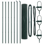 vidaXL Gard Euro cu 7 stâlpi 1.6x10 m Oțel galvanizat Verde vidaXL Gard Euro cu 7 stâlpi 1.6x10 m Oțel galvanizat Verde