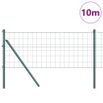 vidaXL Gard Euro cu 7 Stâlpi 0.8x10 m Oțel galvanizat Verde vidaXL Gard Euro cu 7 Stâlpi 0.8x10 m Oțel galvanizat Verde