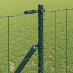 vidaXL Gard cu Stâlp Verde 1,4 x 10 m Oțel și PVC