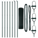 vidaXL Gard cu Stâlp Verde 1,4 x 10 m Oțel și PVC